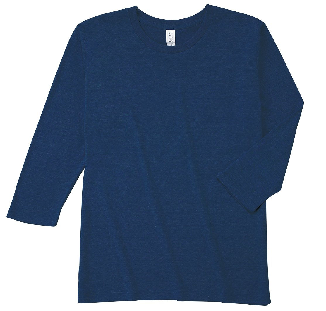 トライブレンド3/4スリーブTシャツ | メンズ | 1枚 | TBL-118 | ヘザーディープネイビー