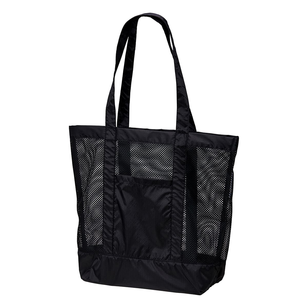 ライトナイロン リップストップ メッシュ トートバッグ | ノベルティ(小物) | 1枚 | 1418-01 | ブラック