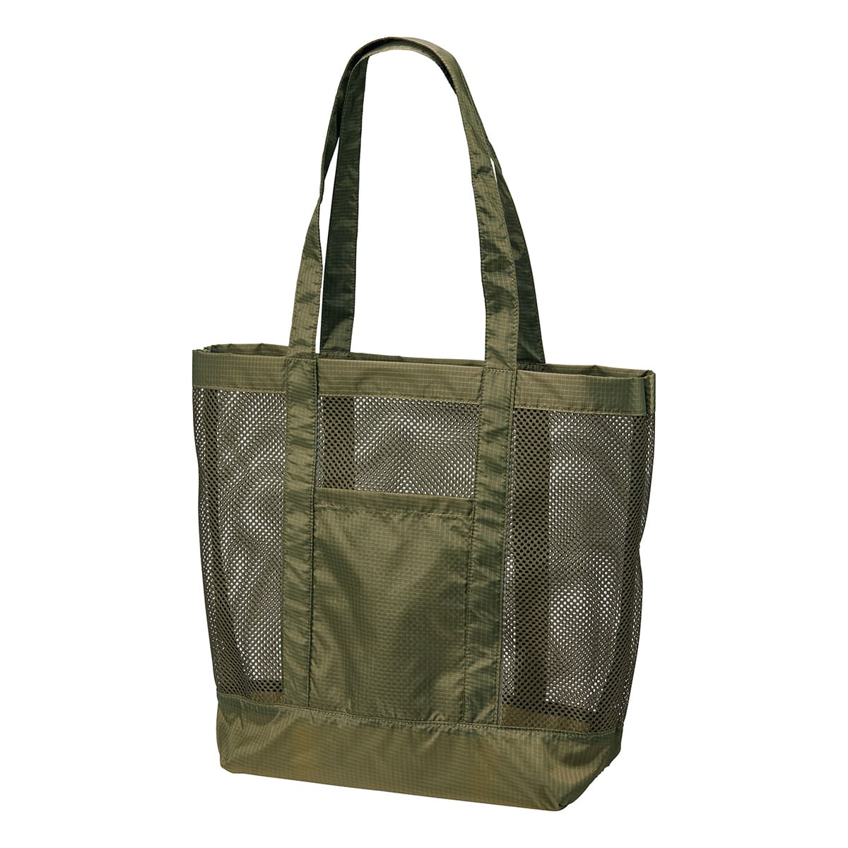 ライトナイロン リップストップ メッシュ トートバッグ | ノベルティ(小物) | 1枚 | 1418-01 | オリーブ