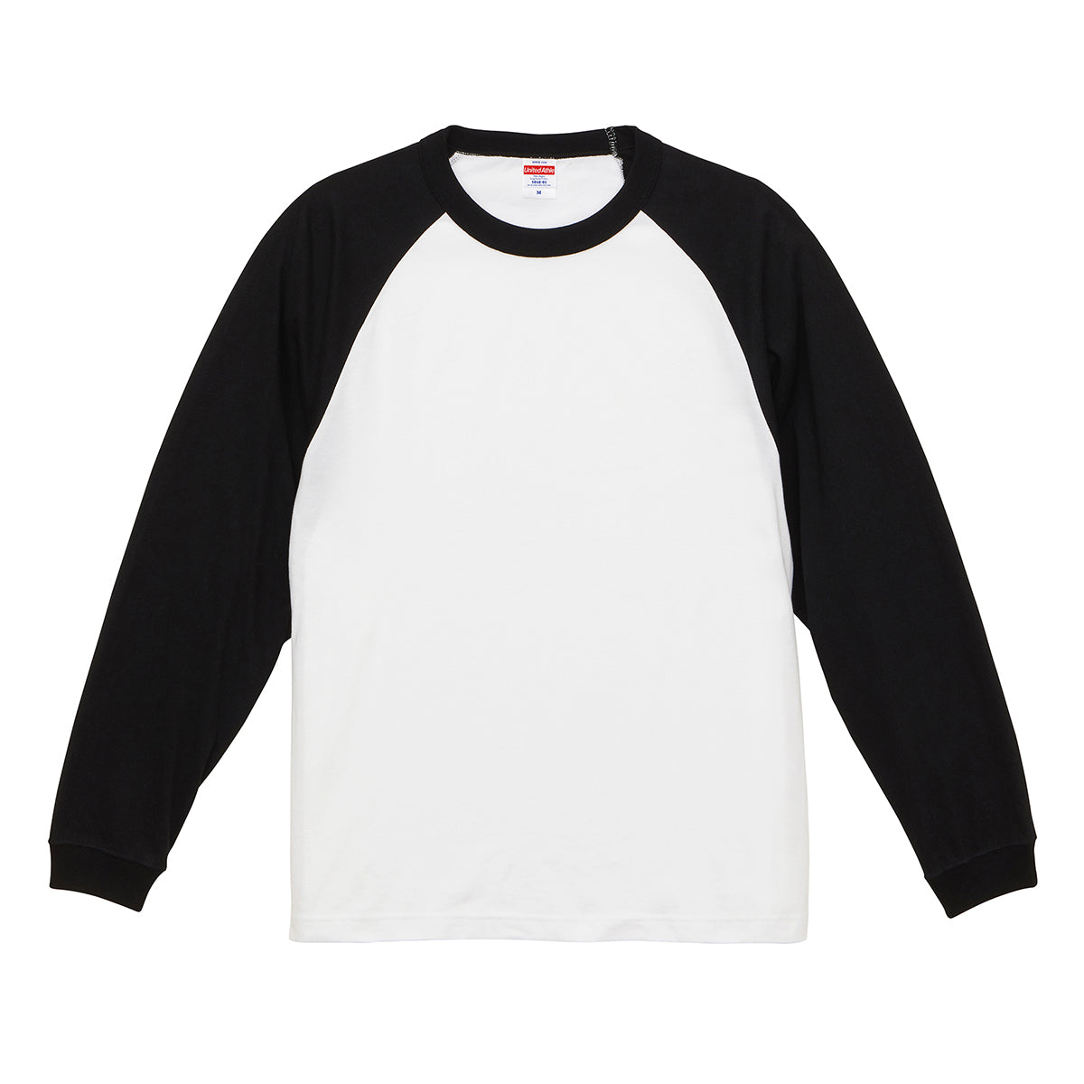 5.6オンス ラグラン ロングスリーブ Tシャツ（1.6インチリブ） | メンズ | 1枚 | 5048-01 | ホワイト/ブラック