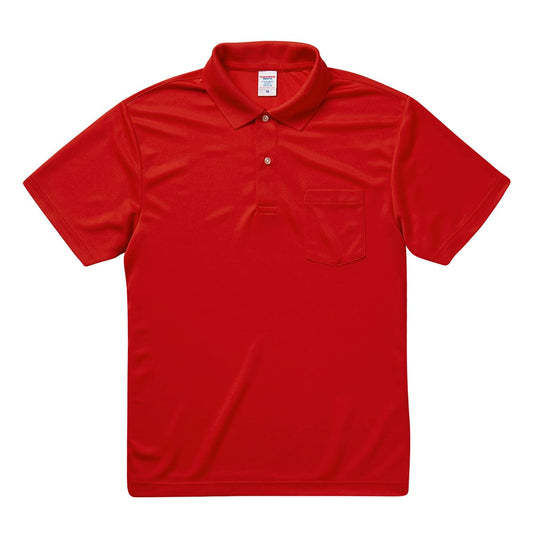 4.1オンス ドライ アスレチック ポロシャツ （ポケット付） | ビッグサイズ | 1枚 | 5912-01 | レッド
