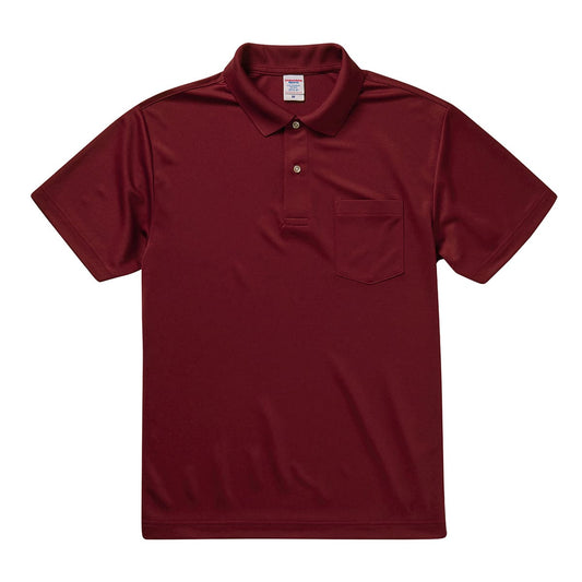 4.1オンス ドライ アスレチック ポロシャツ （ポケット付） | ビッグサイズ | 1枚 | 5912-01 | バーガンディ