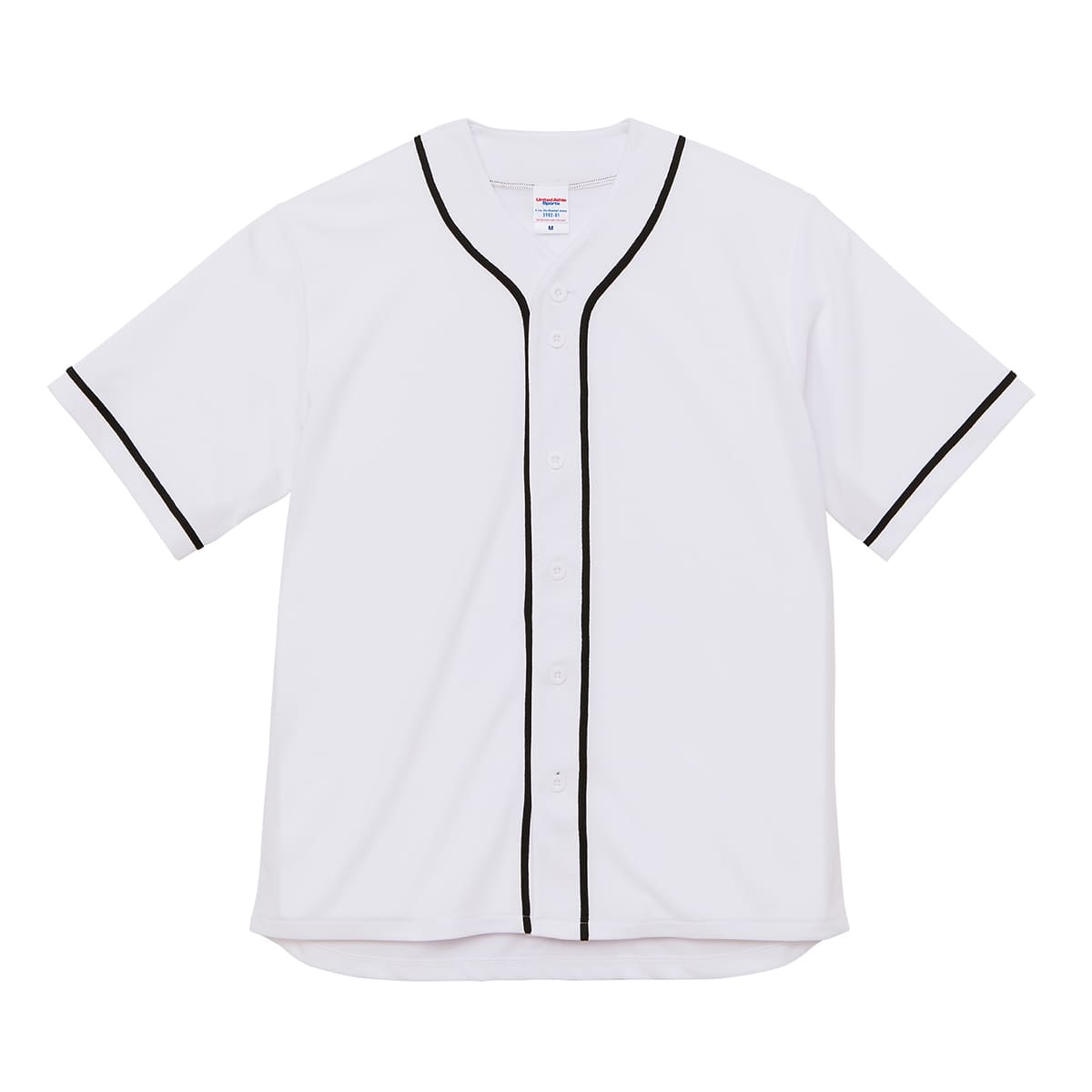 4.1オンス ドライアスレチック ベースボールシャツ | ビッグサイズ | 1枚 | 5982-01 | ホワイト/ブラック