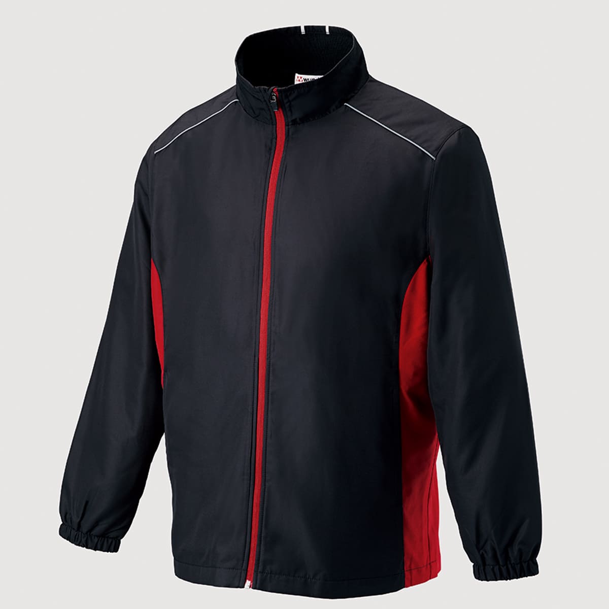 裏トリコットブレーカージャケット | ユニフォーム | 1枚 | P6700 | ブラック×ダークレッド