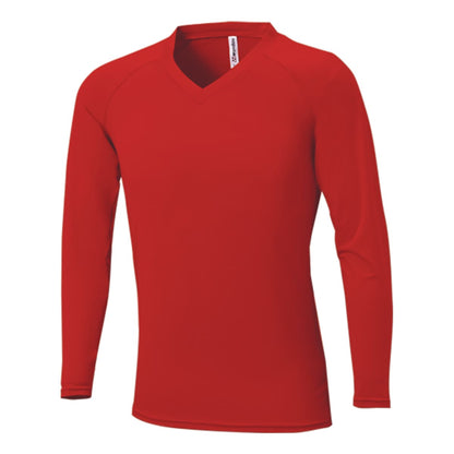 カラーインナー長袖Vネック | ユニフォーム | 1枚 | P7200 | レッド