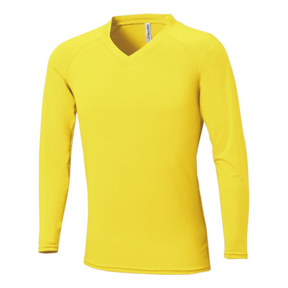 カラーインナー長袖Vネック | ユニフォーム | 1枚 | P7200 | イエロー