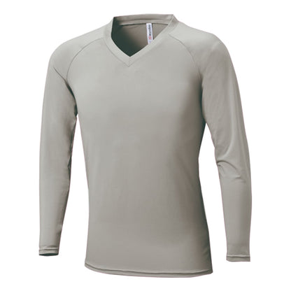 カラーインナー長袖Vネック | ユニフォーム | 1枚 | P7200 | ライトグレー