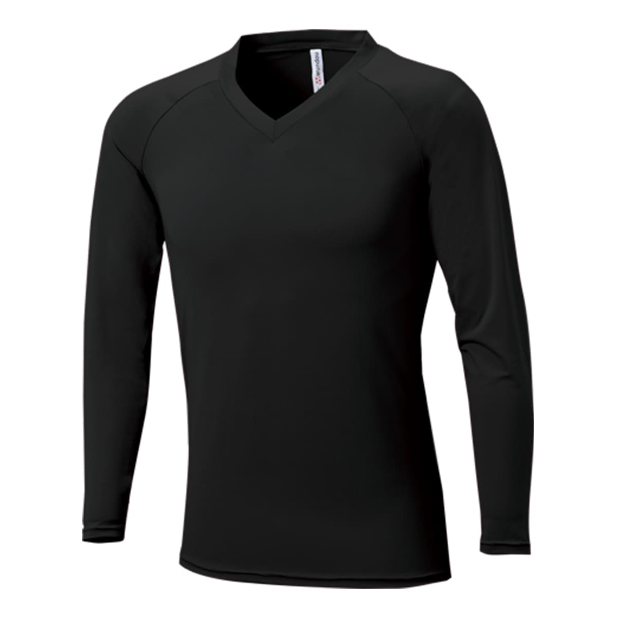 カラーインナー長袖Vネック | ユニフォーム | 1枚 | P7200 | ブラック