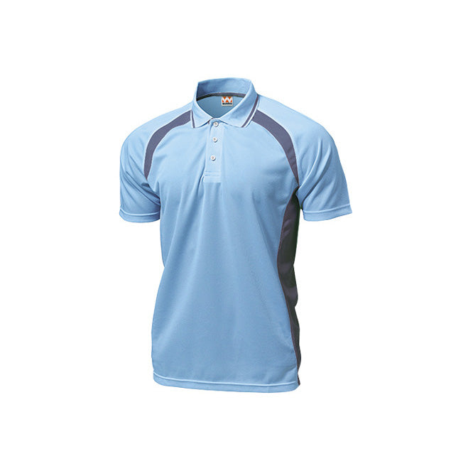 【送料無料】ベーシックテニスシャツ | ユニフォーム | 1枚 | P1710 | サックス