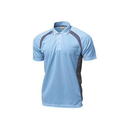 【送料無料】ベーシックテニスシャツ | ユニフォーム | 1枚 | P1710 | サックス