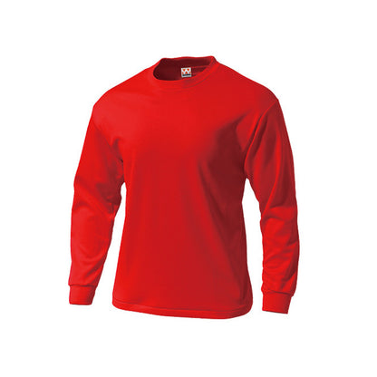 【送料無料】タフドライ長袖Tシャツ | キッズ | 1枚 | P175 | レッド