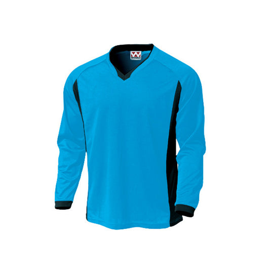 【送料無料】ベーシックロングスリーブサッカーシャツ | ユニフォーム | 1枚 | P1930 | ターコイズ