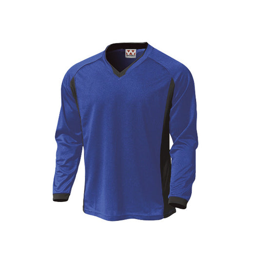 【送料無料】ベーシックロングスリーブサッカーシャツ | ユニフォーム | 1枚 | P1930 | ロイヤルブルー