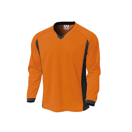 【送料無料】ベーシックロングスリーブサッカーシャツ | ユニフォーム | 1枚 | P1930 | オレンジ