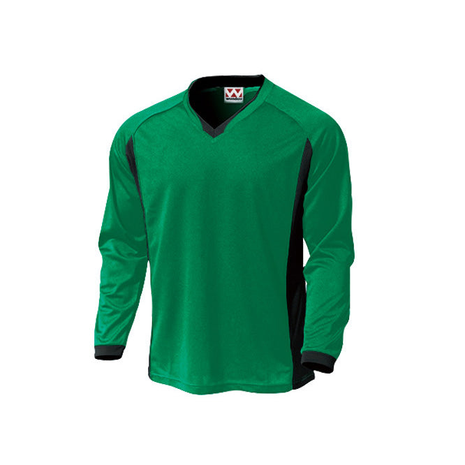 【送料無料】ベーシックロングスリーブサッカーシャツ | ユニフォーム | 1枚 | P1930 | グリーン