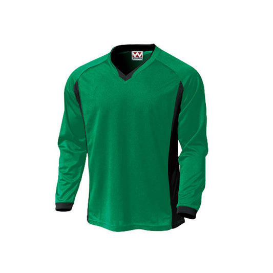 【送料無料】ベーシックロングスリーブサッカーシャツ | ユニフォーム | 1枚 | P1930 | グリーン