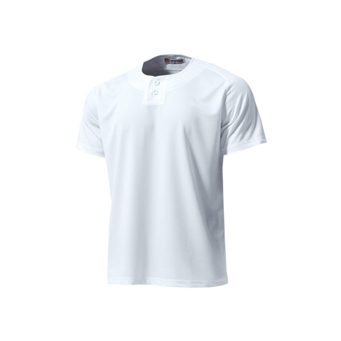 【送料無料】セミオープンベースボールシャツ | ユニフォーム | 1枚 | P2710 | ホワイト