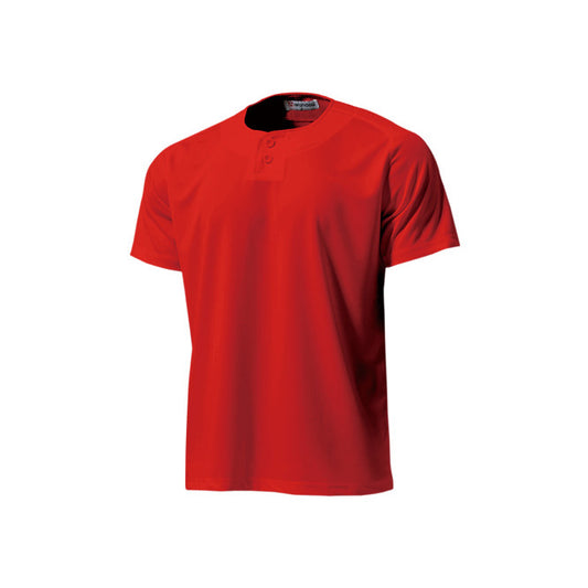 【送料無料】セミオープンベースボールシャツ | ユニフォーム | 1枚 | P2710 | レッド