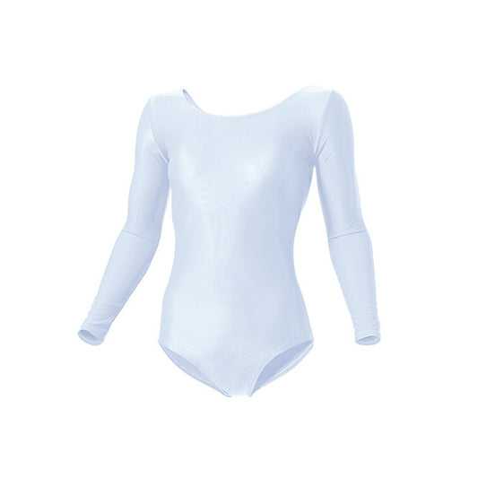 【送料無料】女子体操レオタード長袖 | ユニフォーム | 1枚 | P520 | ホワイト