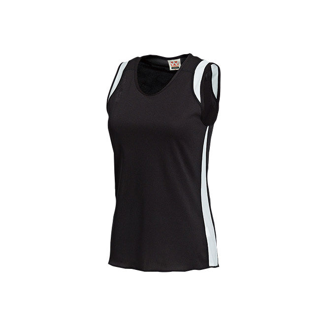 【送料無料】ウィメンズランニングシャツ | ユニフォーム | 1枚 | P5520 | ブラック×ホワイト