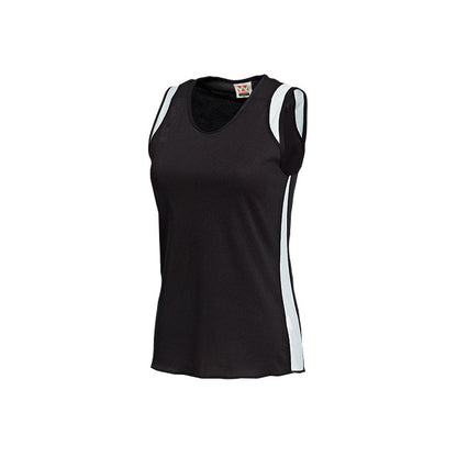 【送料無料】ウィメンズランニングシャツ | ユニフォーム | 1枚 | P5520 | ブラック×ホワイト