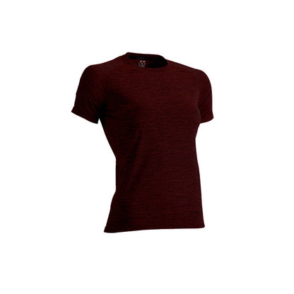 【送料無料】ウィメンズフィットネスTシャツ | ユニフォーム | 1枚 | P720 | バーガンディミックスブラック