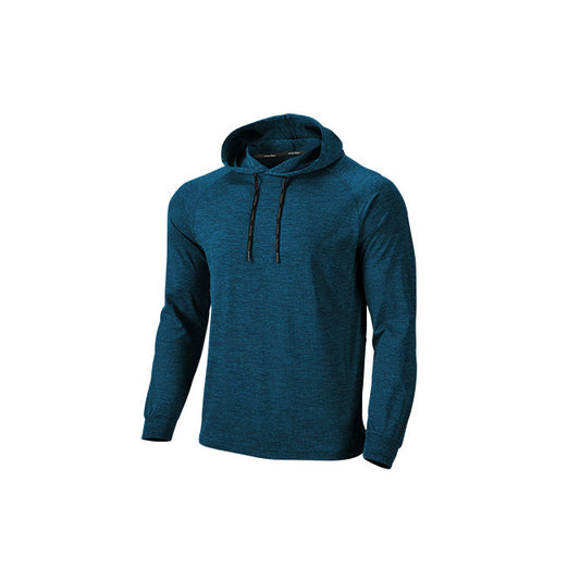 【送料無料】フィットネスフーディロングスリーブシャツ | ユニフォーム | 1枚 | P750 | スウェディッシュブルーミックスブラック