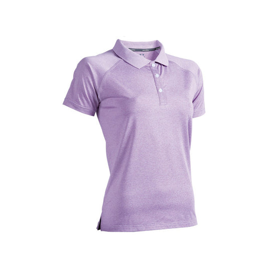 【送料無料】ウィメンズフィットネスストレッチポロシャツ | ユニフォーム | 1枚 | P825 | パープルミックスホワイト