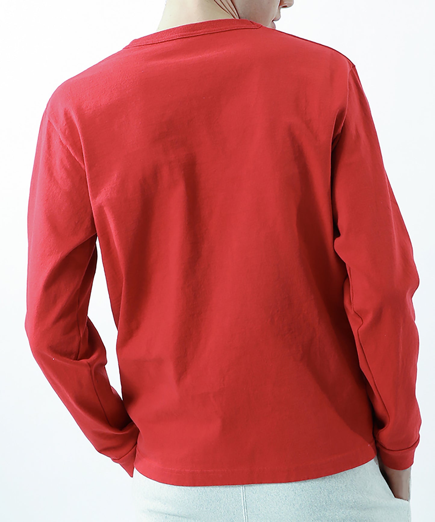 ポケット付き ロングスリーブTシャツ (C5-P401)  T1011(ティーテンイレブン) | メンズ | 1枚 | C5-P401 | ディープレッド