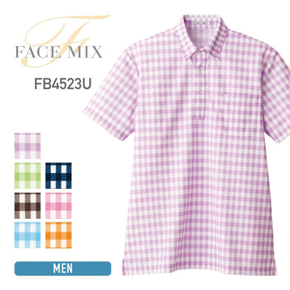 チェックプリントポロシャツ | メンズ | 1枚 | FB4523U | ラベンダー