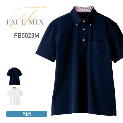 吸水速乾メンズポロシャツ(チェック) | メンズ | 1枚 | FB5023M | ネイビー