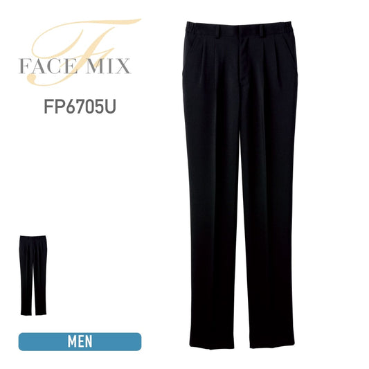 脇ゴムツータックパンツ | メンズ | 1枚 | FP6705U | ブラック