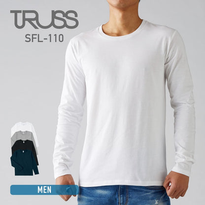 スリムフィット ロングスリーブ Tシャツ | メンズ | 1枚 | SFL-110 | ホワイト