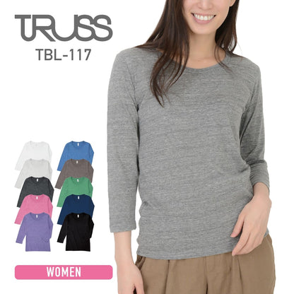 トライブレンド3/4スリーブTシャツ(レディース) | レディース | 1枚 | TBL-117 | ヘザーグレー