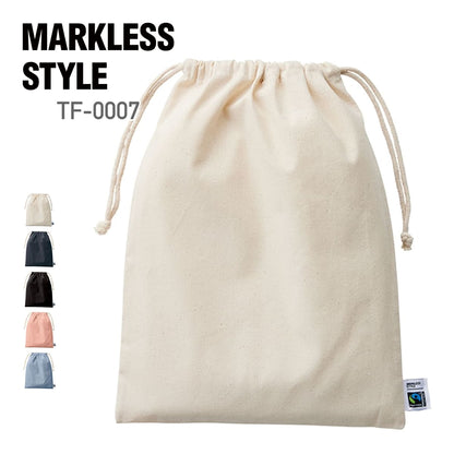 フェアトレードコットン 巾着（L） | ノベルティ(小物) | 1枚 | TF-0007 | ナチュラル