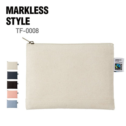 フェアトレードコットン キャンバスフラットポーチ（S） | ノベルティ(小物) | 1枚 | TF-0008 | ナチュラル