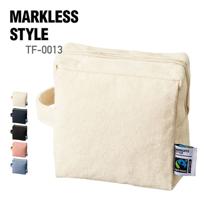 フェアトレードコットン キャンバスファスナーポーチ（S） | ノベルティ(小物) | 1枚 | TF-0013 | ナチュラル
