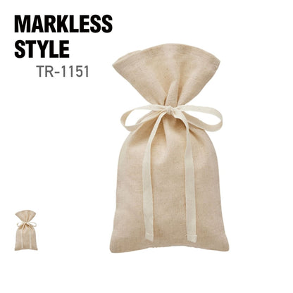 コットンリネン ラッピング巾着（S） | ノベルティ(小物) | 1枚 | TR-1151 | ナチュラルベージュ