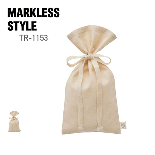 オーガニックコットン ラッピング巾着（S） | ノベルティ(小物) | 1枚 | TR-1153 | ナチュラル