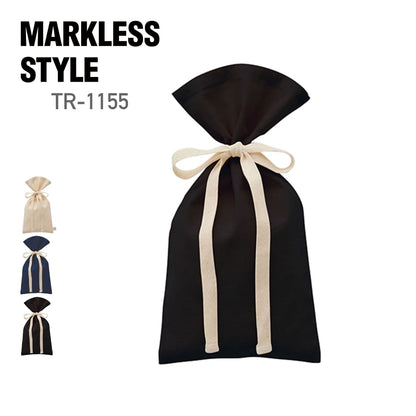 厚手コットン ラッピング巾着（S） | ノベルティ(小物) | 1枚 | TR-1155 | ブラック
