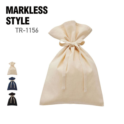 厚手コットン ラッピング巾着（M） | ノベルティ(小物) | 1枚 | TR-1156 | ナチュラル