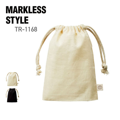 オーガニックコットン ガゼット巾着（S） | ノベルティ(小物) | 1枚 | TR-1168 | ナチュラル