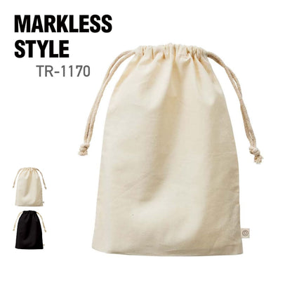 オーガニックコットン ガゼット巾着（L） | ノベルティ(小物) | 1枚 | TR-1170 | ナチュラル