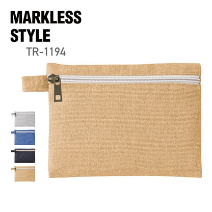 シャンブリック キャンバスフラットポーチ（S） | ノベルティ(小物) | 1枚 | TR-1194 | ベージュ