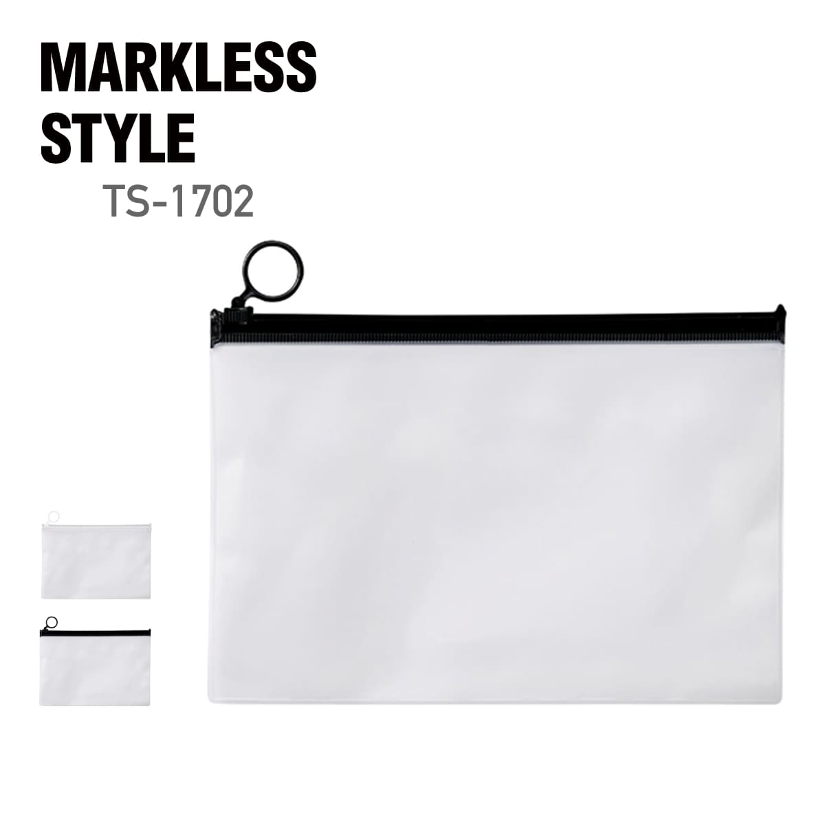EVA クリアポーチ（M） | ノベルティ(小物) | 1枚 | TS-1702 | ブラック