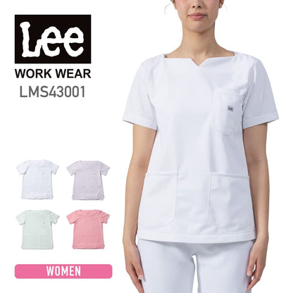 Lee メディカル　レディーススクラブ | メディカルウェア | 1枚 | LMS43001 | ホワイト