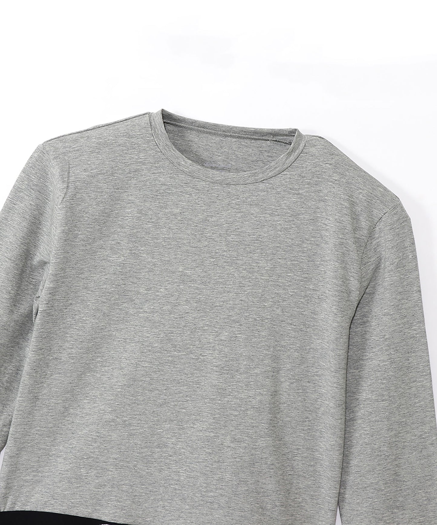 クルーネックロングTシャツ (CW4-Q501)  | メンズ | 1枚 | CW4-Q501 | オックスフォードグレー