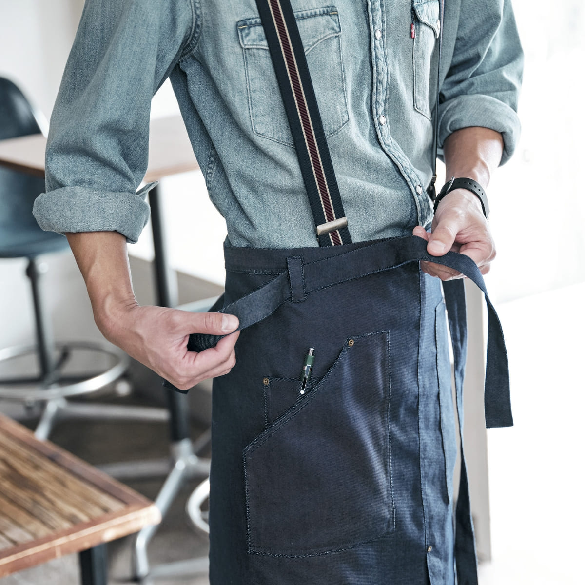 ソムリエエプロン | ノベルティ(小物) | 1枚 | FK7191 | ネイビー