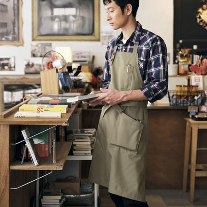 胸当てエプロン | ノベルティ(小物) | 1枚 | FK7193 | ベージュ×カーキ