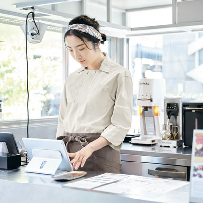 ミドルエプロン | ノベルティ(小物) | 1枚 | FK7194 | グレー×ブラウン